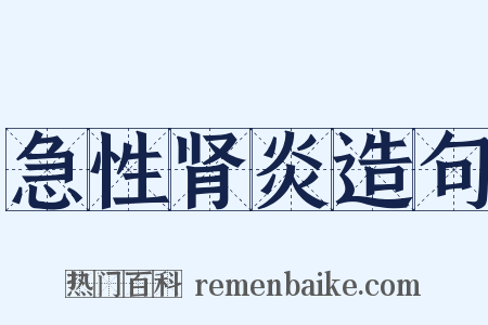 急性肾炎造句是什么意思的图片